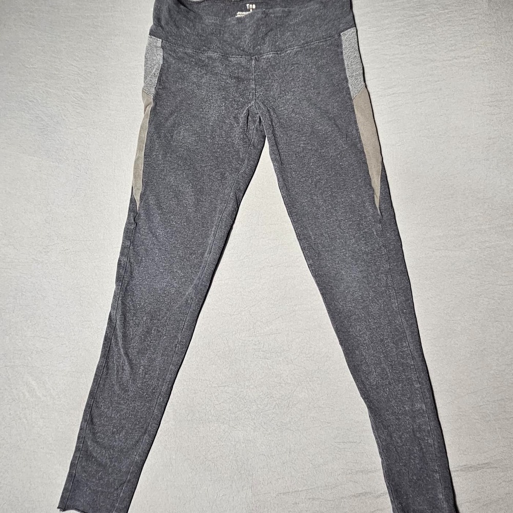Tna Leggings Womens Medium Heather Grey Colorblock Cotton Stretch Full Length